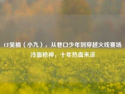 CF吴楠（小九），从巷口少年到穿越火线赛场冷面枪神，十年热血未凉