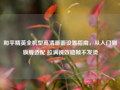和平精英全机型高清画面设置指南，从入门到旗舰适配 拉满视效稳帧不发烫