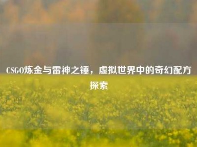 CSGO炼金与雷神之锤，虚拟世界中的奇幻配方探索
