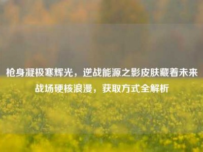 枪身凝极寒辉光，逆战能源之影皮肤藏着未来战场硬核浪漫，获取方式全解析