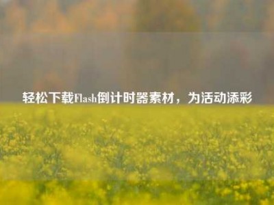 轻松下载Flash倒计时器素材，为活动添彩