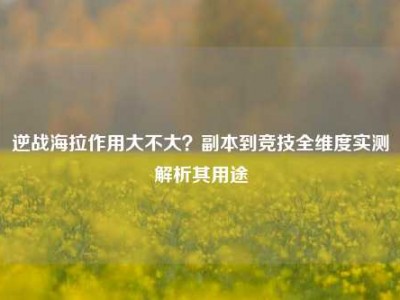 逆战海拉作用大不大？副本到竞技全维度实测解析其用途