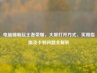 电脑端畅玩王者荣耀，大屏打开方式、实用指南及卡顿问题全解析