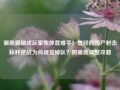 画质模糊成玩家集体意难平！曾经的国产射击标杆逆战为何视觉掉队？附画质调整攻略