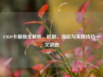 CSGO卡磨损全解析，机制、误区与实用技巧一文讲透