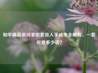 和平精英银河圣歌套装入手成本全解析，一套究竟多少钱？