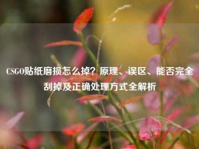 CSGO贴纸磨损怎么掉？原理、误区、能否完全刮掉及正确处理方式全解析