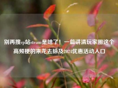 别再搜cp站steam是啥了！一篇讲清玩家圈这个高频梗的来龙去脉及2024优惠活动入口