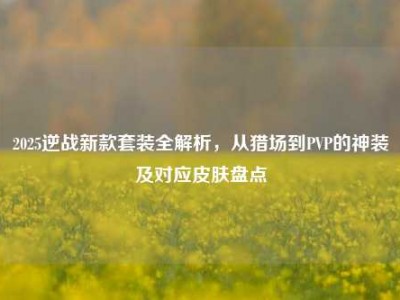 2025逆战新款套装全解析，从猎场到PVP的神装及对应皮肤盘点