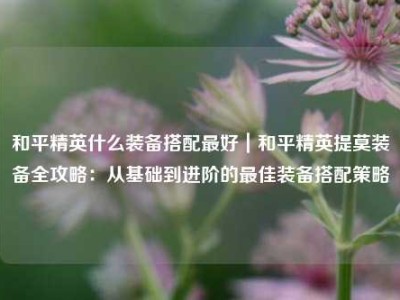 和平精英什么装备搭配最好｜和平精英提莫装备全攻略：从基础到进阶的最佳装备搭配策略