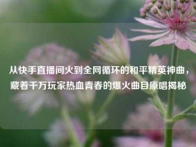 从快手直播间火到全网循环的和平精英神曲，藏着千万玩家热血青春的爆火曲目原唱揭秘