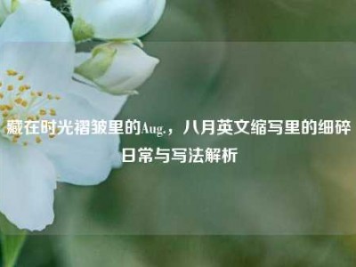 藏在时光褶皱里的Aug.，八月英文缩写里的细碎日常与写法解析