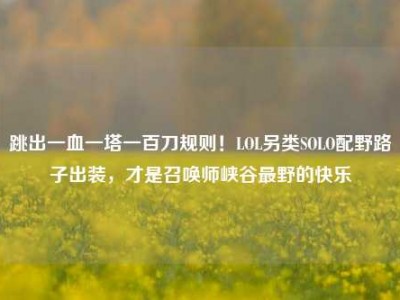 跳出一血一塔一百刀规则！LOL另类SOLO配野路子出装，才是召唤师峡谷最野的快乐