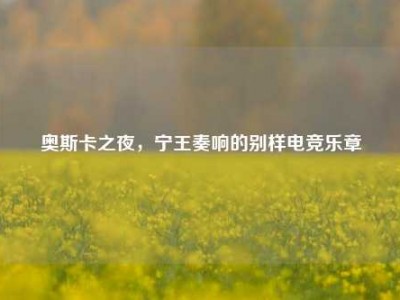 奥斯卡之夜，宁王奏响的别样电竞乐章