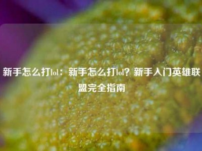 新手怎么打lol：新手怎么打lol？新手入门英雄联盟完全指南