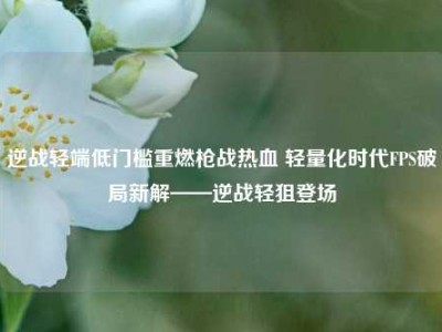 逆战轻端低门槛重燃枪战热血 轻量化时代FPS破局新解——逆战轻狙登场