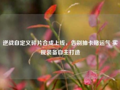 逆战自定义碎片合成上线，告别抽卡赌运气 实现装备自主打造