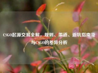 CSGO起源交易全解，规则、渠道、避坑指南及与CSGO的差异分析