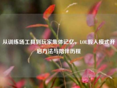 从训练场工具到玩家集体记忆，LOL假人模式开启方法与陪伴历程