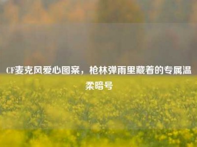 CF麦克风爱心图案，枪林弹雨里藏着的专属温柔暗号