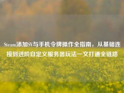 Steam添加SV与手机令牌操作全指南，从基础连接到进阶自定义服务器玩法一文打通全链路
