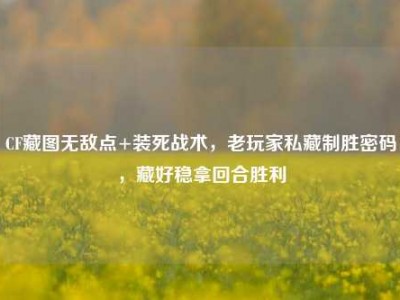 CF藏图无敌点+装死战术，老玩家私藏制胜密码，藏好稳拿回合胜利
