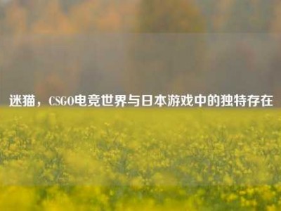 迷猫，CSGO电竞世界与日本游戏中的独特存在