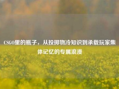 CSGO里的瓶子，从投掷物冷知识到承载玩家集体记忆的专属浪漫