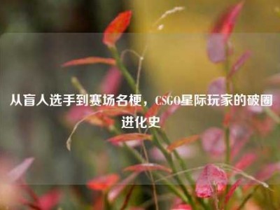 从盲人选手到赛场名梗，CSGO星际玩家的破圈进化史