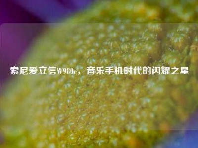 索尼爱立信W980c，音乐手机时代的闪耀之星