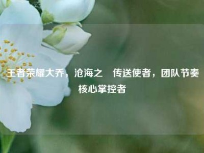 王者荣耀大乔，沧海之矅传送使者，团队节奏核心掌控者