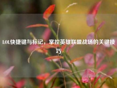 LOL快捷键与标记，掌控英雄联盟战场的关键技巧