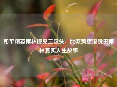 和平精英雨林撞见三级头，比吃鸡更滚烫的雨林真实人生故事