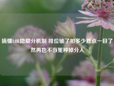 搞懂LOL隐藏分机制 排位输了扣多少胜点一目了然再也不当冤种掉分人
