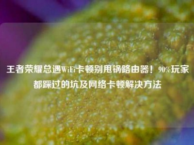 王者荣耀总遇WiFi卡顿别甩锅路由器！90%玩家都踩过的坑及网络卡顿解决方法