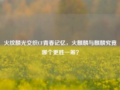 火纹麟光交织CF青春记忆，火麒麟与麒麟究竟哪个更胜一筹？