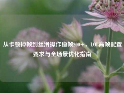 从卡顿掉帧到丝滑操作稳帧200+，LOL高帧配置要求与全场景优化指南