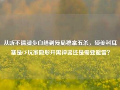 从听不清脚步白给到残局稳拿五杀，硕美科耳塞是CF玩家隐形开黑神器还是需要避雷？