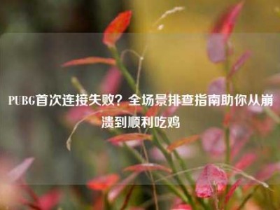 PUBG首次连接失败？全场景排查指南助你从崩溃到顺利吃鸡