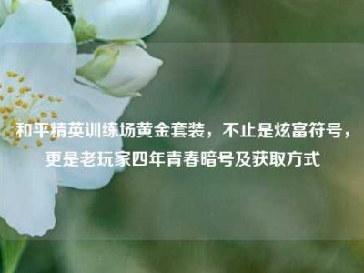 和平精英训练场黄金套装，不止是炫富符号，更是老玩家四年青春暗号及获取方式