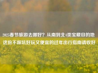 2025春节旅游去哪好？从南到北4类宝藏目的地 这份不踩坑好玩又便宜的过年出行指南请收好