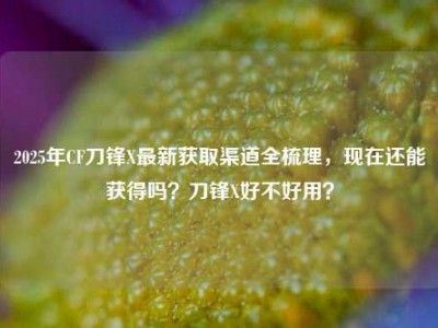 2025年CF刀锋X最新获取渠道全梳理，现在还能获得吗？刀锋X好不好用？