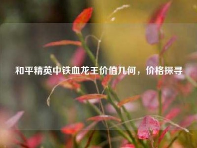 和平精英中铁血龙王价值几何，价格探寻