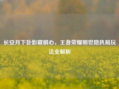 长安月下卦影藏棋心，王者荣耀明世隐执局玩法全解析