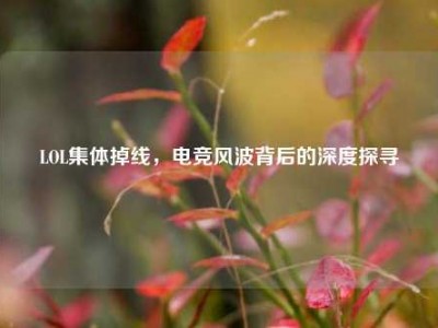 LOL集体掉线，电竞风波背后的深度探寻