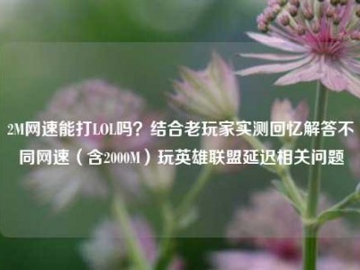 2M网速能打LOL吗？结合老玩家实测回忆解答不同网速（含2000M）玩英雄联盟延迟相关问题