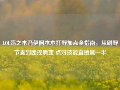 LOL殇之木乃伊阿木木打野加点全指南，从刷野节奏到团控质变 点对技能直接赢一半