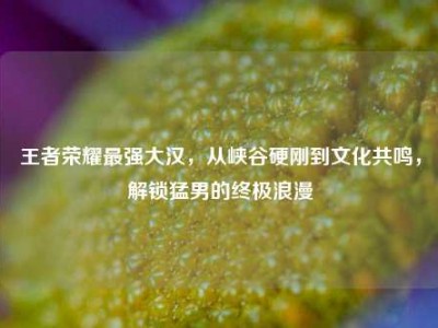 王者荣耀最强大汉，从峡谷硬刚到文化共鸣，解锁猛男的终极浪漫