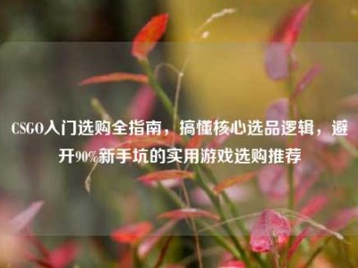 CSGO入门选购全指南，搞懂核心选品逻辑，避开90%新手坑的实用游戏选购推荐