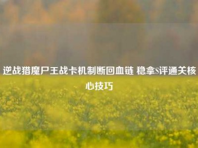 逆战猎魔尸王战卡机制断回血链 稳拿S评通关核心技巧